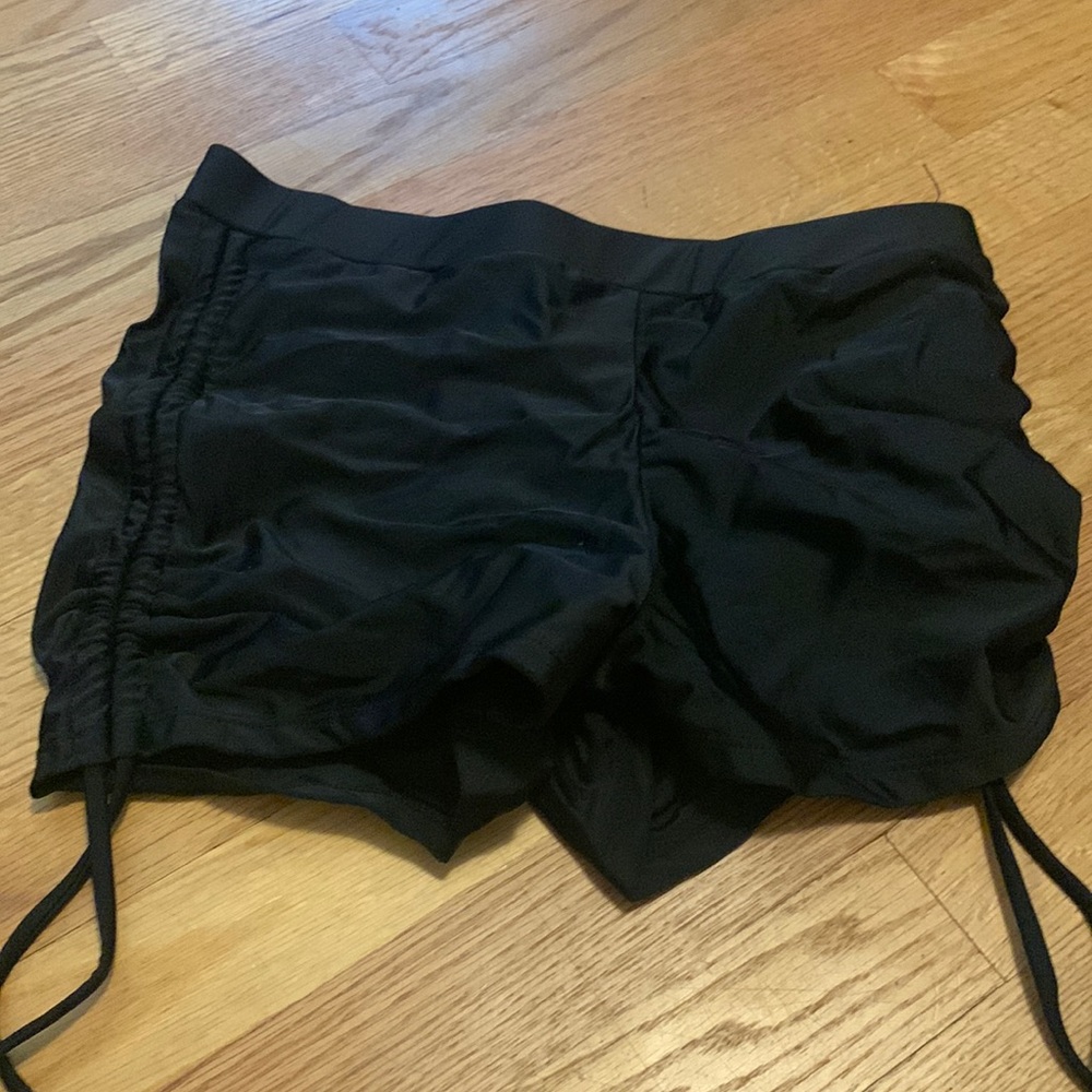 SHEIN bathing suit shorts. Black. Scrunch sides. Size medium.